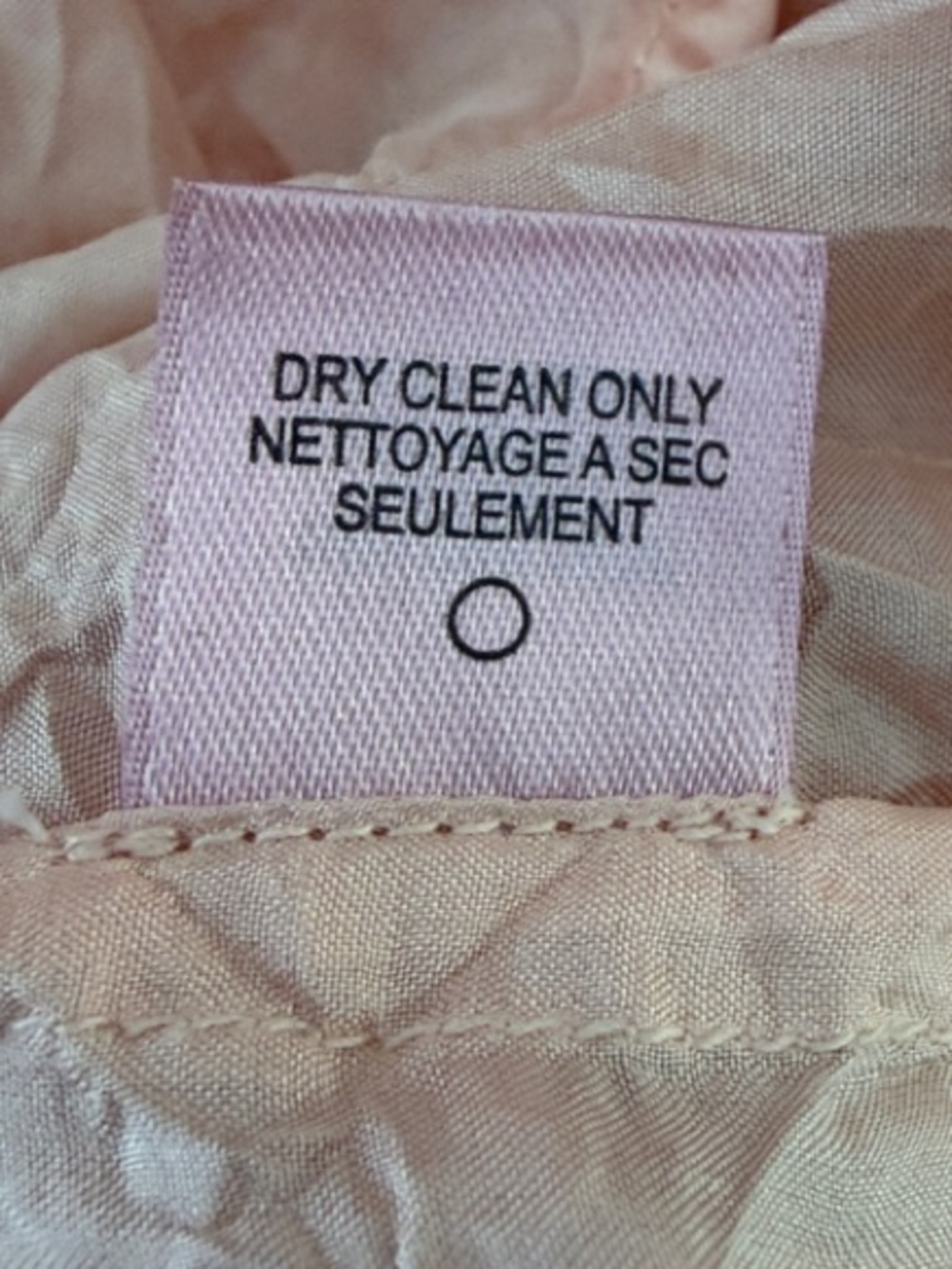 Calypso St. Barth Women Lg Sheer Blush Pink Button Up Blouse Wrinkle Design Top - Picture 7 of 9